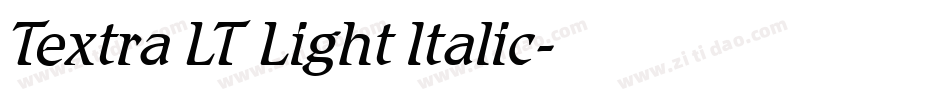 Textra LT Light Italic字体转换